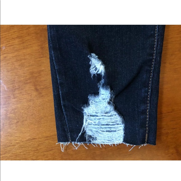 Lularoe Distressed Dark Ankle Jeans - Picture 2 of 6